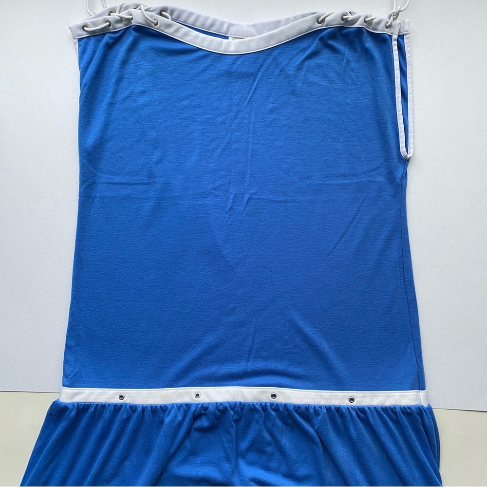 Vintage T-Shirt Dress with Tie Shoulders and Drop Waist